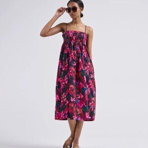 Ulla Johnson NWT Lucille pink floral sundress midi size 10 D10